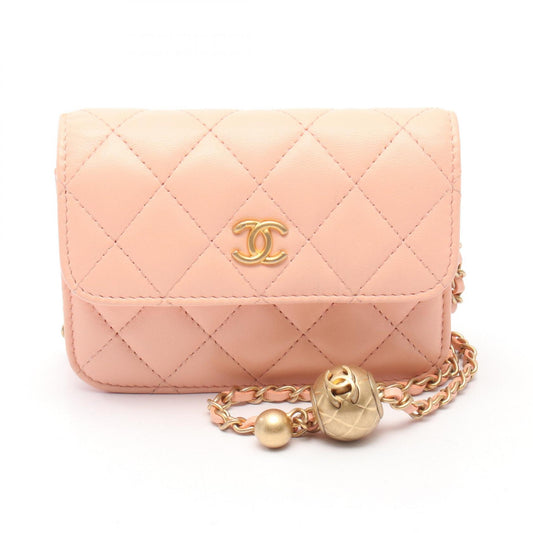 Chanel Pink Lambskin Shoulder Bag