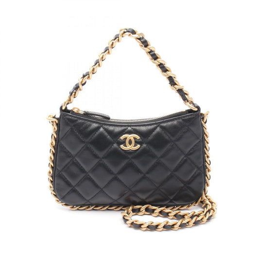 Chanel Lambskin Matelasse Shoulder Bag Black