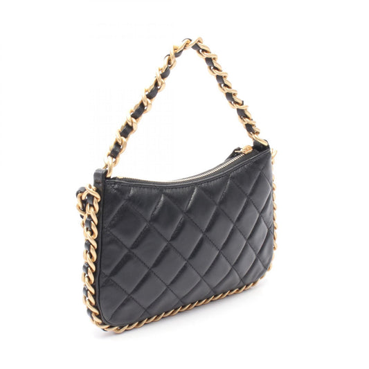 Chanel Lambskin Matelasse Shoulder Bag Black