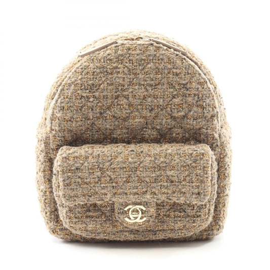 Chanel Matelasse Fabric Leather Backpack AS0870