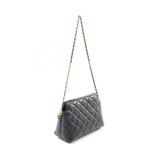 Chanel Lambskin Matelasse Shoulder Bag Black