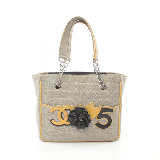 Chanel No.5 Canvas Patent Leather Tote Bag