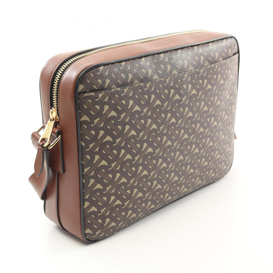 Burberry TB Monogram Shoulder Bag PVC Canvas Leather