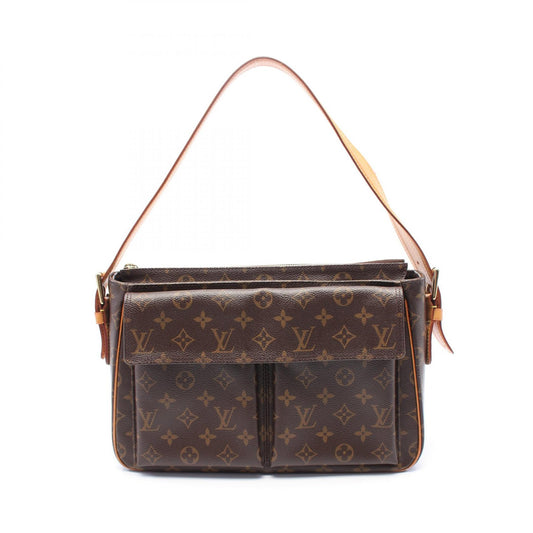Louis Vuitton Vivacite GM Shoulder Bag Brown