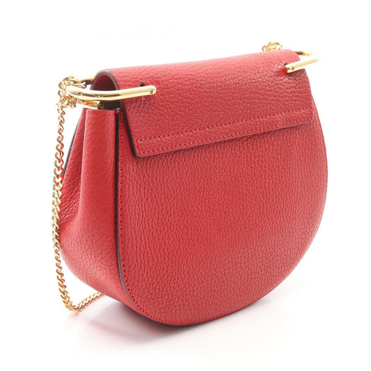 Chloe Drew Leather Shoulder Bag Red