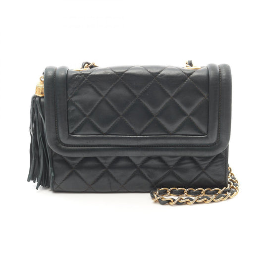 Chanel Lambskin Matelasse Shoulder Bag Green
