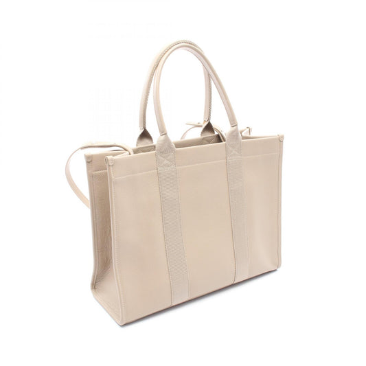 Balenciaga Leather Canvas Hardware Tote Bag