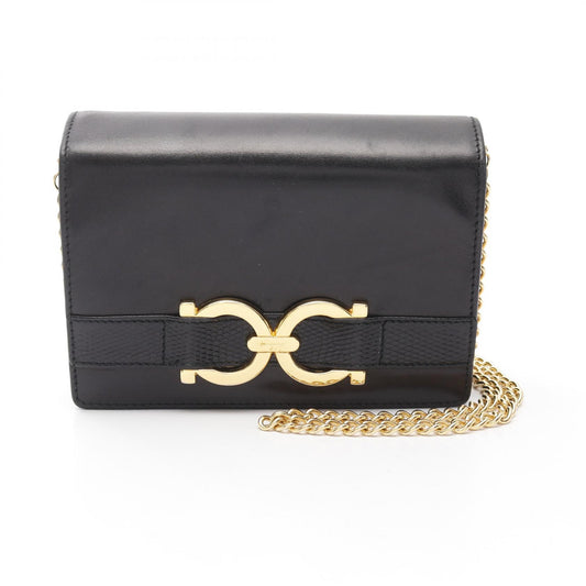Salvatore Ferragamo Leather Gancini Shoulder Bag