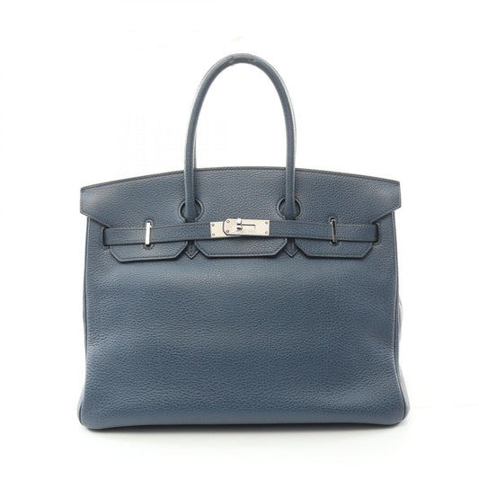 Hermes Birkin 35 Togo Handbag Blue