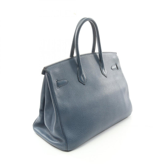 Hermes Birkin 35 Togo Handbag Blue