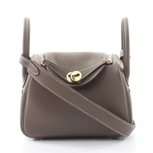 Hermes Lindy Mini Etoupe Shoulder Bag