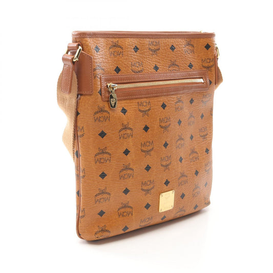 MCM Visetos PVC Canvas Leather Shoulder Bag