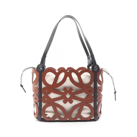 Loewe Anagram Cutout Small Leather Tote Bag
