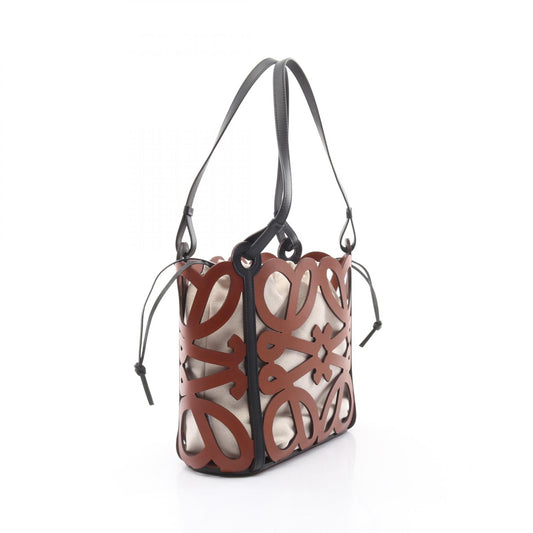 Loewe Anagram Cutout Small Leather Tote Bag