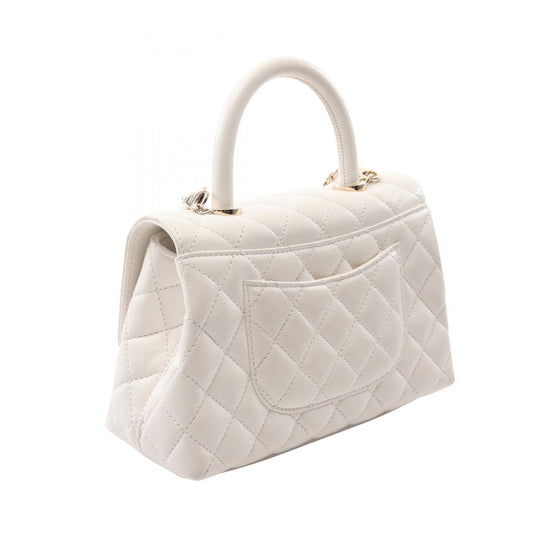 Chanel Caviar Skin Coco Handle Flap Handbag A92990