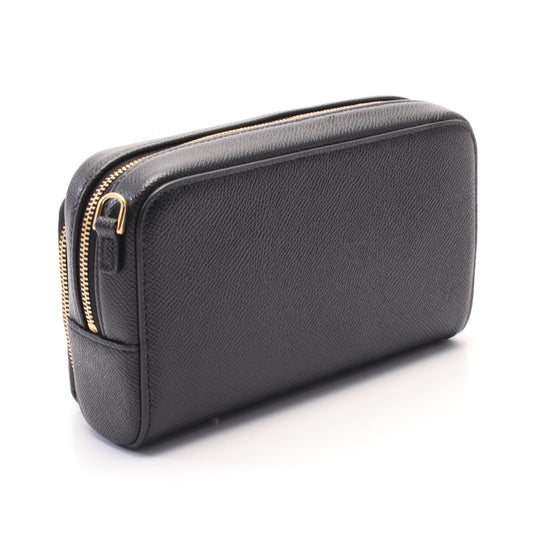 Dior Leather Caro Double Pouch Shoulder Bag