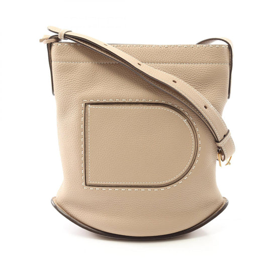 Delvaux Leather Shoulder Bag Beige