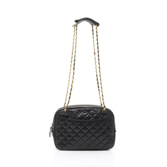 Chanel Lambskin Matelasse Shoulder Bag Black