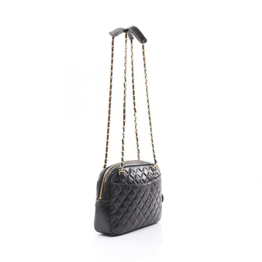 Chanel Lambskin Matelasse Shoulder Bag Black