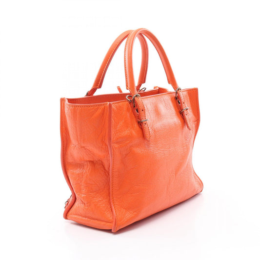 Balenciaga Leather Paper Mini Handbag Orange