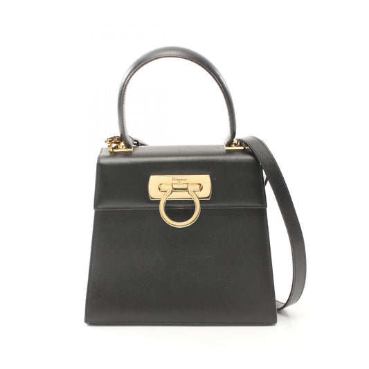 Salvatore Ferragamo Gancini Saffiano Leather Handbag