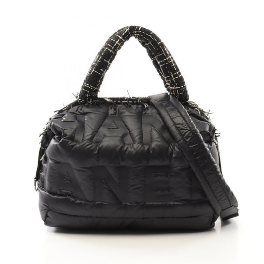 Chanel Nylon Leather Fabric Tote Bag A91937