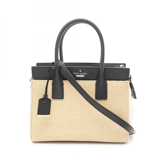 Kate Spade Leather Raffia Handbag PXRU7687