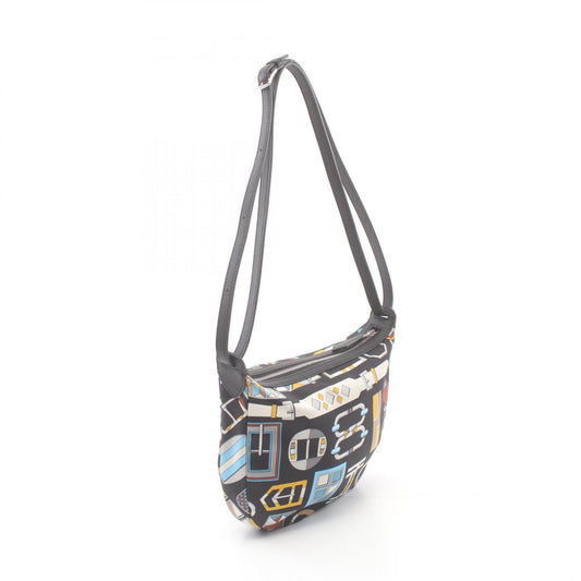 Hermes Silk Swift Shoulder Bag Black Multi