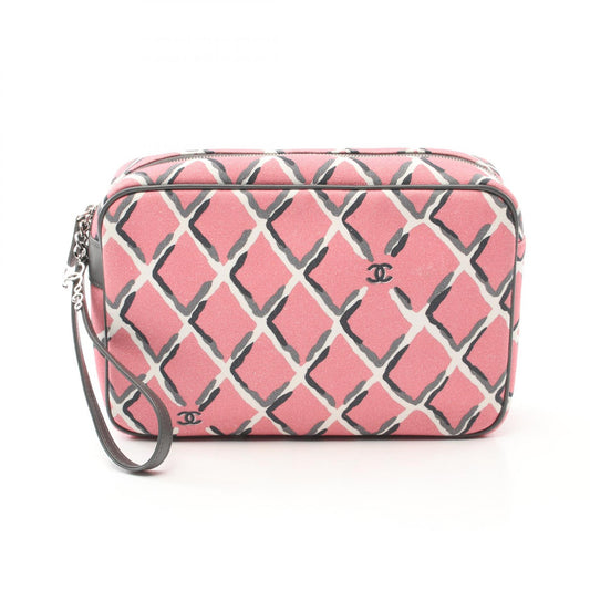 Chanel Canvas Leather Coco Beach Pouch