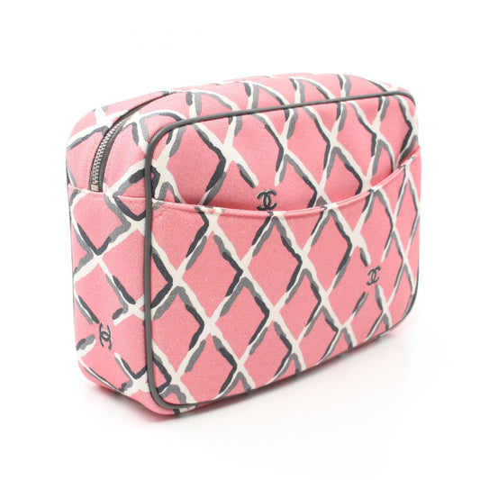 Chanel Canvas Leather Coco Beach Pouch