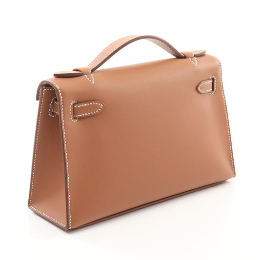 Hermes Pochette Kelly Mini Handbag Brown