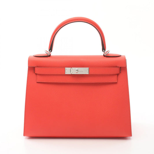 Hermes Kelly 28 Leather Handbag Red