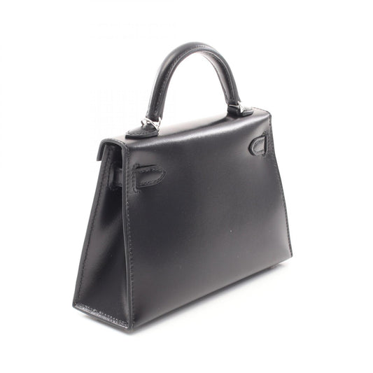 Hermes Mini Kelly 2 Handbag Black Calf Leather