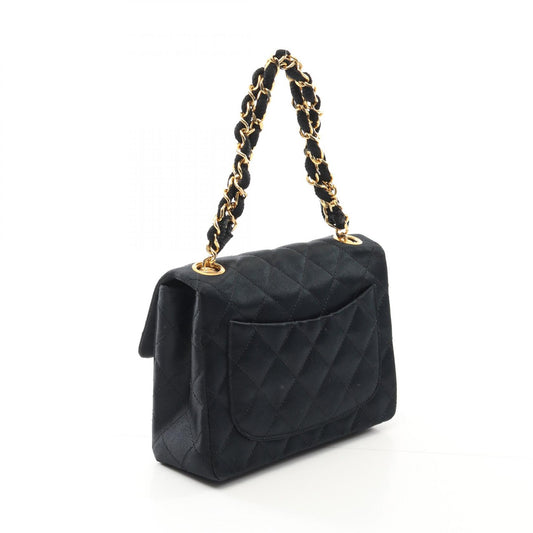 Chanel Mini Matelasse Fabric Handbag Black