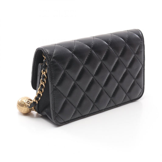 Chanel Lambskin Matelasse Shoulder Bag Black