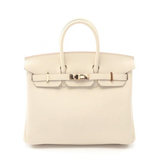 Hermes Birkin 25 Togo Handbag White