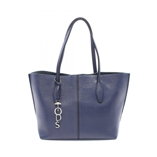 Tod's Leather ANQ Tote Bag Navy