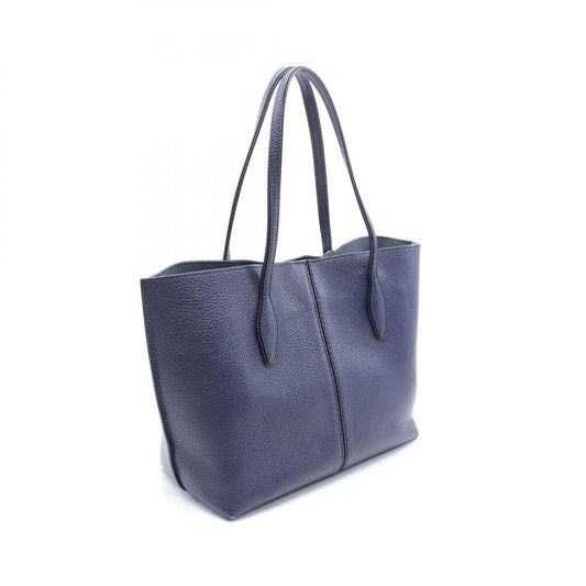 Tod's Leather ANQ Tote Bag Navy