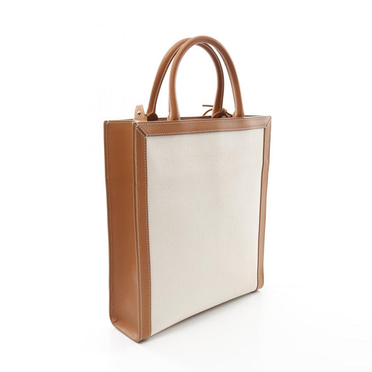 Celine Small Vertical Cabas Tote Canvas Leather