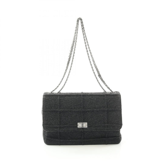 Chanel 2.55 Chocolate Bar Felt Shoulder Bag