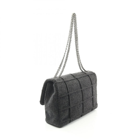 Chanel 2.55 Chocolate Bar Felt Shoulder Bag