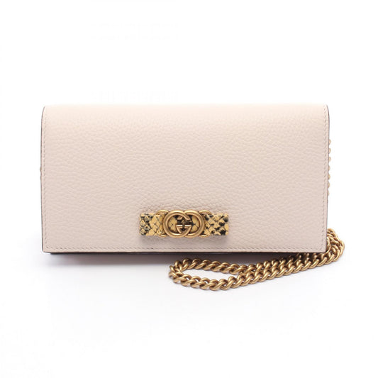 Gucci Leather Interlocking G Shoulder Bag Ivory