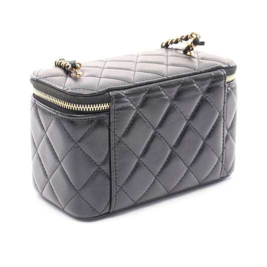 Chanel Lambskin Matelasse Shoulder Bag Black