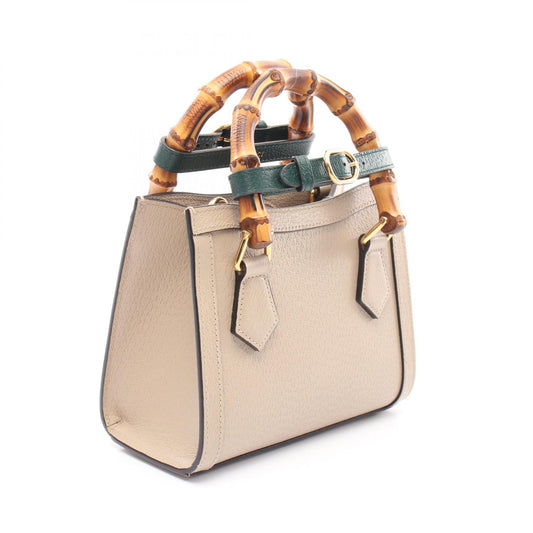 Gucci Diana Mini Bamboo Leather Tote Bag