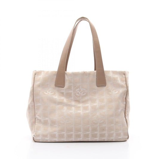 Chanel New Travel Line MM Tote Bag Leather Nylon