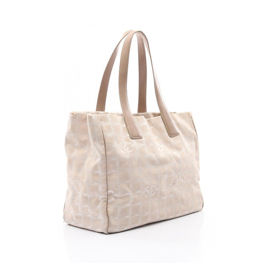 Chanel New Travel Line MM Tote Bag Leather Nylon