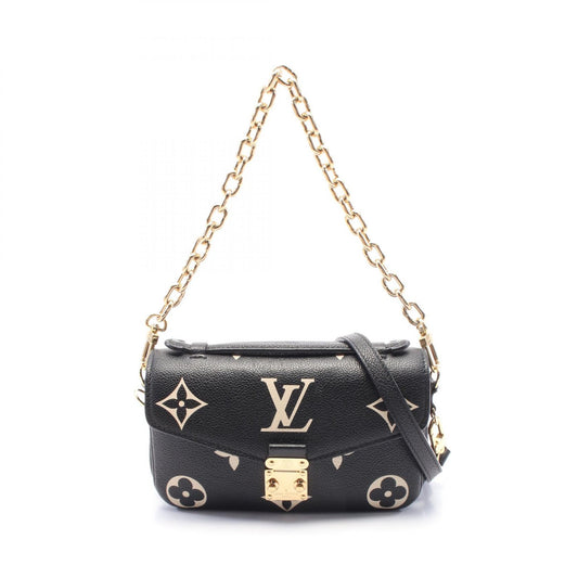 Louis Vuitton Monogram Empreinte Leather Pochette Metis EW Bicolor Handbag