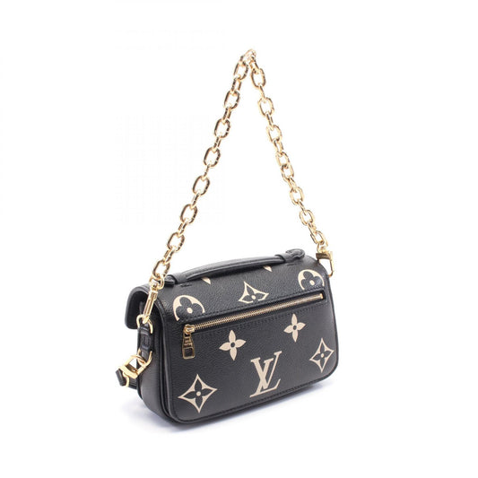 Louis Vuitton Monogram Empreinte Leather Pochette Metis EW Bicolor Handbag