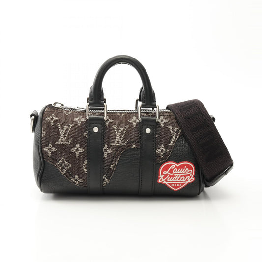 Louis Vuitton Keepall XS Monogram Denim Noir Handbag M81010
