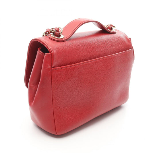 Chanel Matelasse Shoulder Bag Red Leather